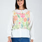 Albion Women Multicolor Floral Lace Yoke Top