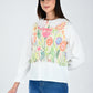 Albion Women Multicolor Floral Lace Yoke Top