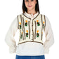Albion Women Floral Embroidered Tie Neck Top