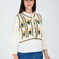 Albion Women Floral Embroidered Tie Neck Top