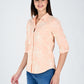 Albion Women Peach  Threadwork Casual Shirt
