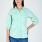 Albion Women Elegant Green Thread Work Top,
