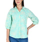Albion Women Elegant Green Thread Work Top,