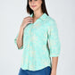 Albion Women Elegant Green Thread Work Top,