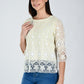 Albion Women Elegant Lemon  Thread Work Top,