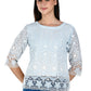 Albion Women Elegant Sky  Thread Work Top,