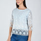 Albion Women Elegant Sky  Thread Work Top,