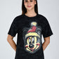 Albion Women Black Vibe Printed Casual Tee