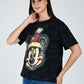 Albion Women Black Vibe Printed Casual Tee