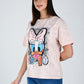 Albion Women Purple Printed Classic T-Shirt