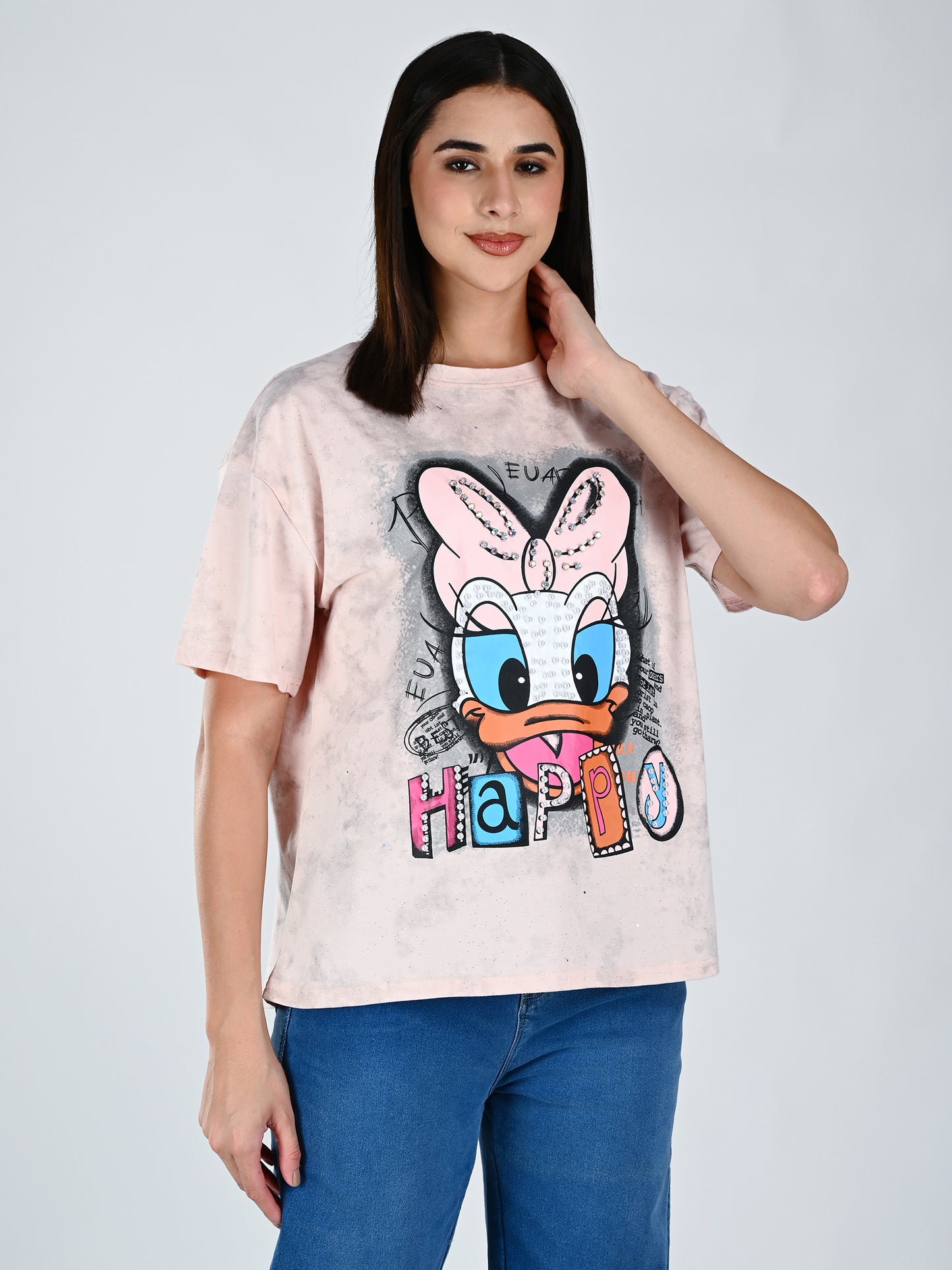Albion Women Purple Printed Classic T-Shirt