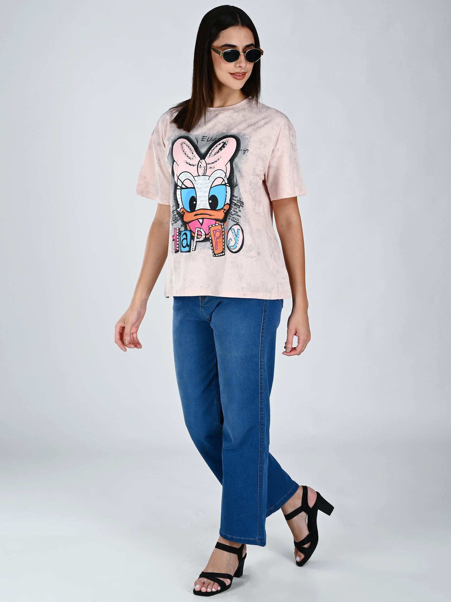 Albion Women Purple Printed Classic T-Shirt