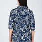 Albion Women Dark Blue Bloom Embroidered Shirt