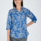 Albion Women Indigo Bloom Embroidered Shirt