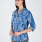 Albion Women Indigo Bloom Embroidered Shirt