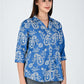 Albion Women Indigo Bloom Embroidered Shirt