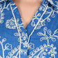 Albion Women Indigo Bloom Embroidered Shirt