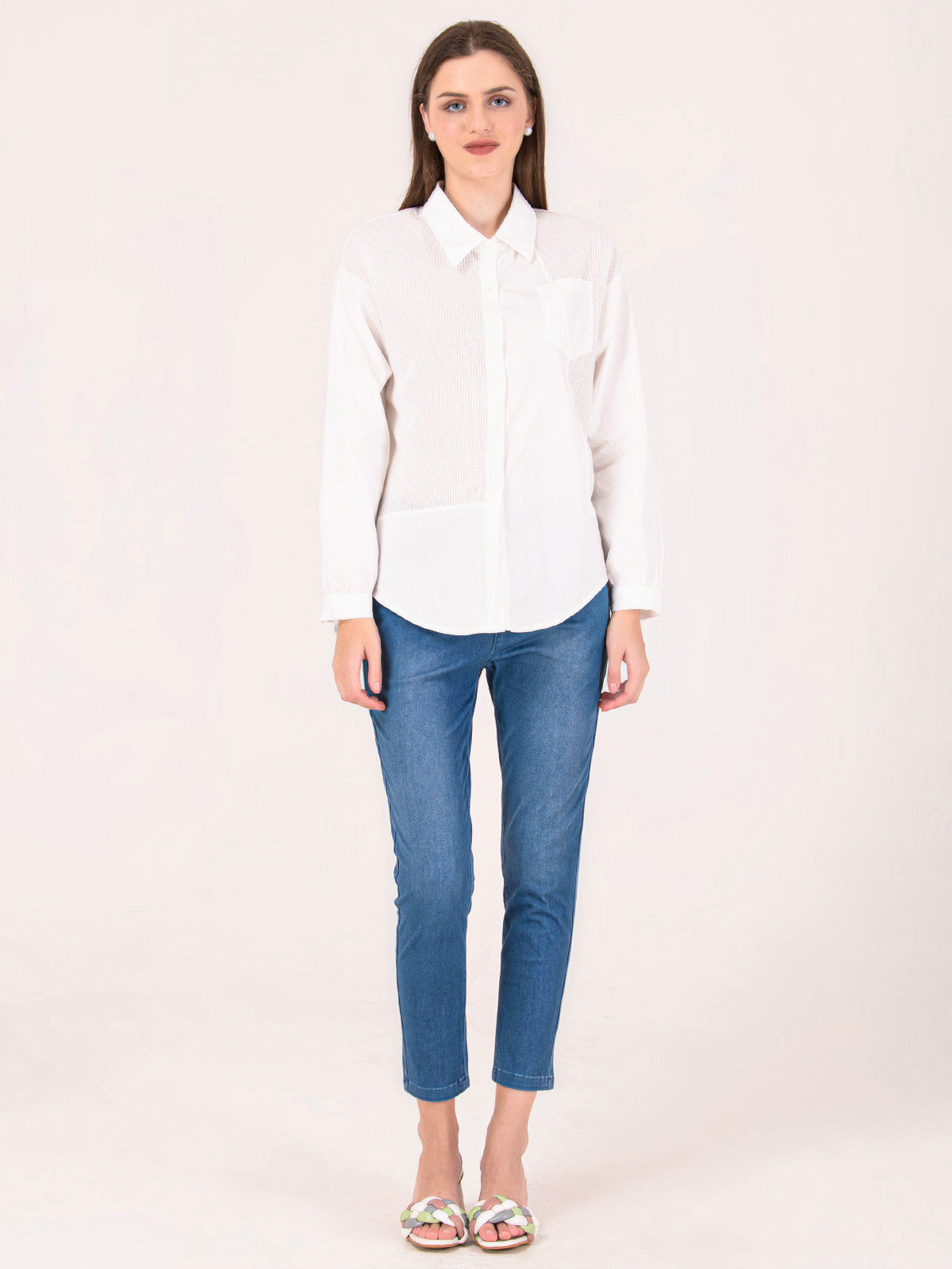 Albion White Smart Top for Women – Stylish & Comfortable