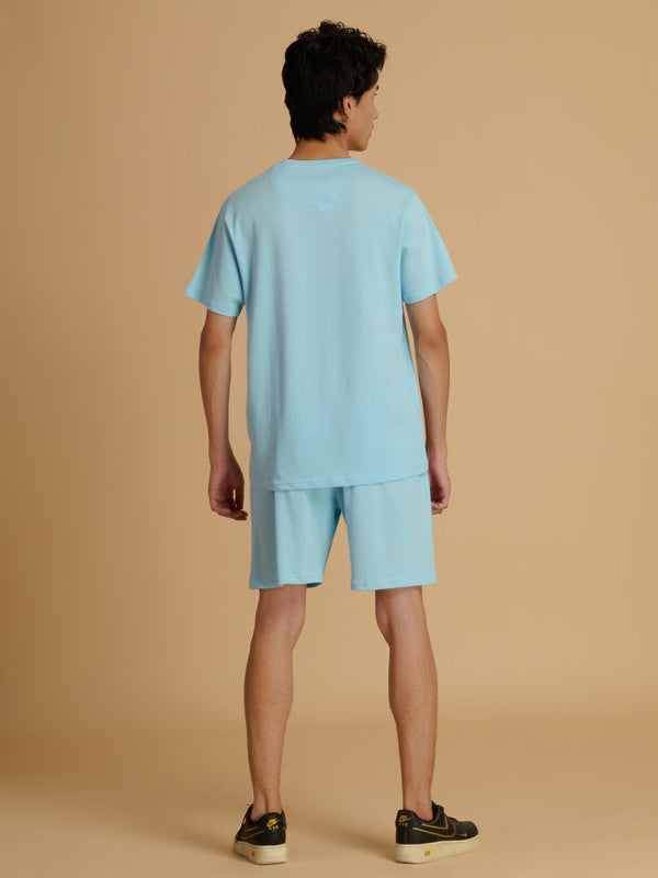 Albion Premium Men’s Sky Blue Co-ord Set – Stylish & Comfortable