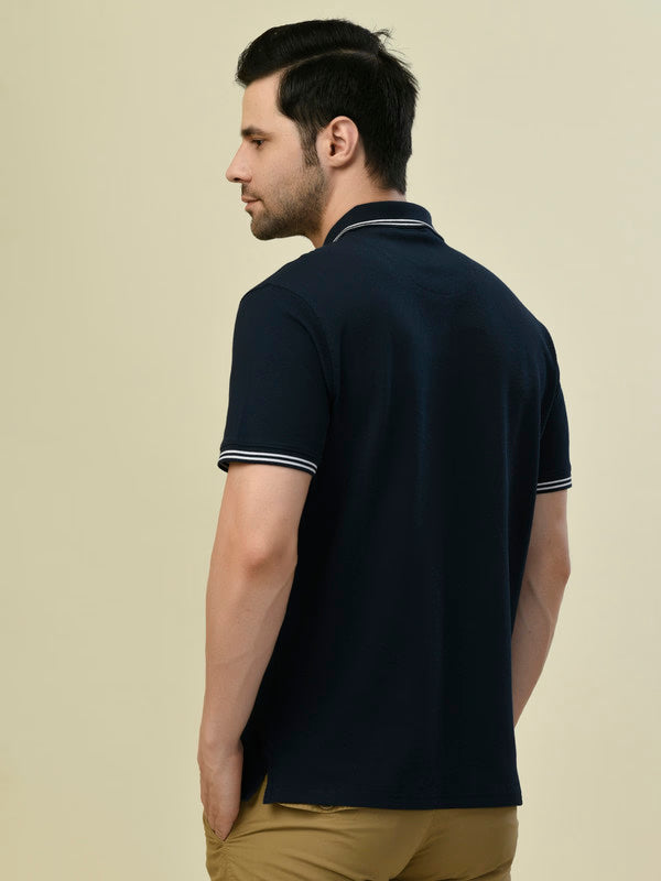 Albion Premium Cyan Navy Mens T-Shirt