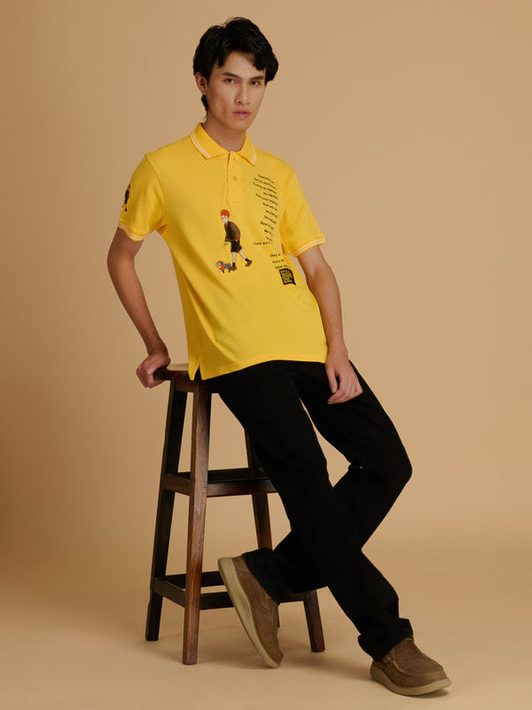 Albion Premium Men's Mango T-Shirt – Stylish Regular Fit Casual Cotton T-Shirt for Men