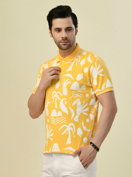 Albion Premium Cyan Mango Men T-Shirt