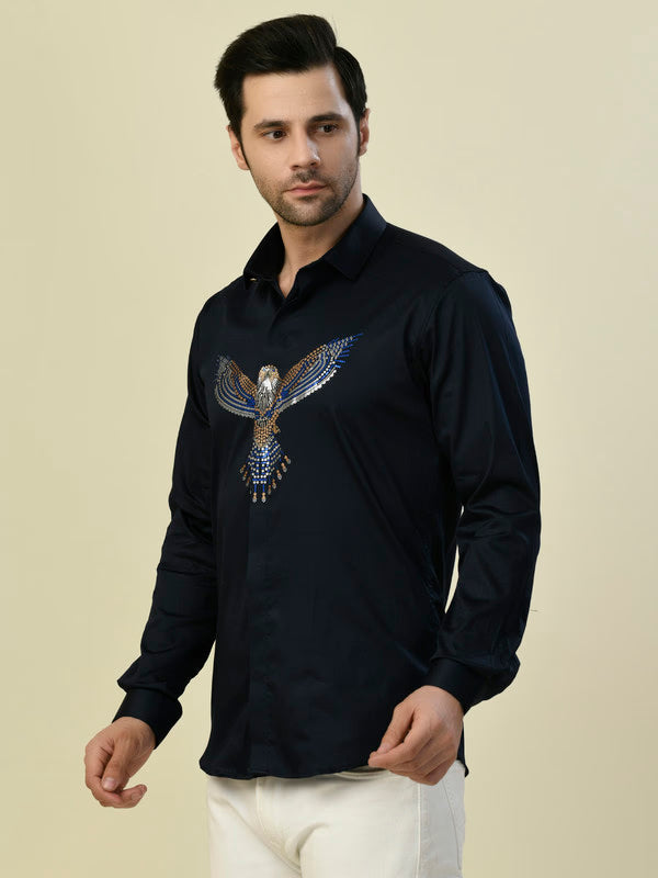 ALBION PREMIUM MANZON N BLUE MENS SHIRT
