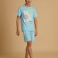 Albion Premium Men’s Sky Blue Co-ord Set – Stylish & Comfortable