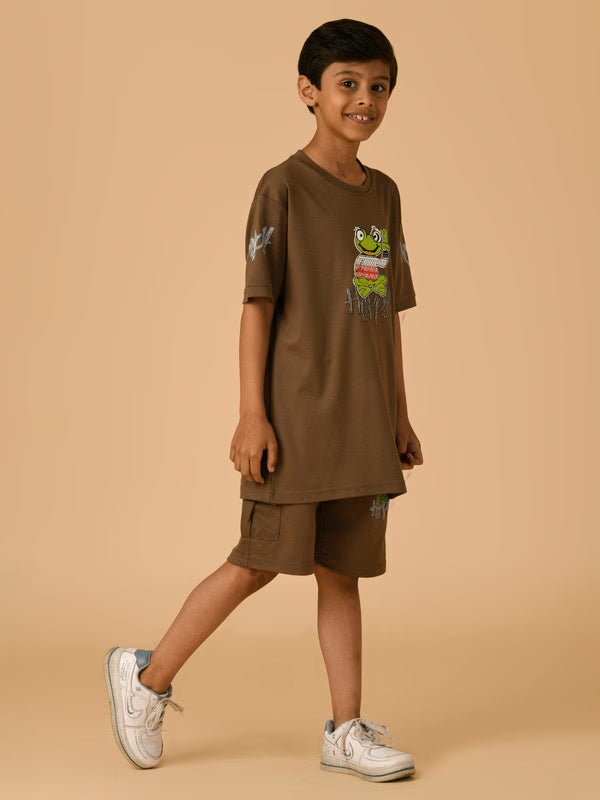 Albion Premium Boys Set Cooffe Co-ord set