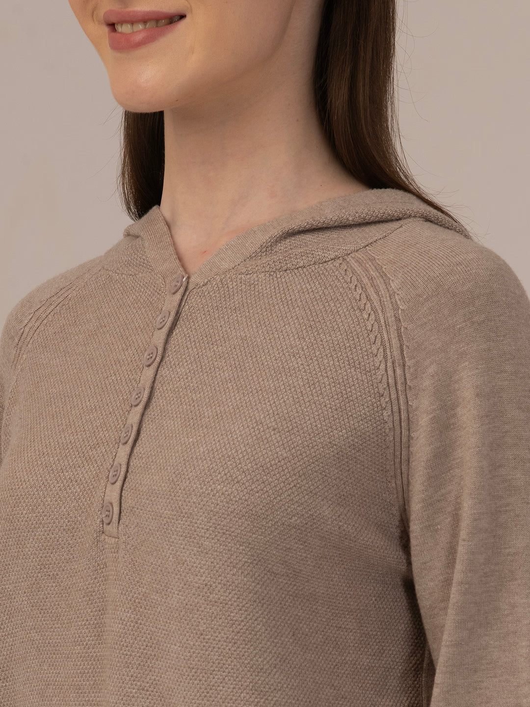 Albion Women’s Winter Hoodie – Cozy beige Comfort Fit
