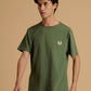 Albion Premium Men's Green T-Shirt – Stylish Regular Fit Casual Cotton T-Shirt for Men