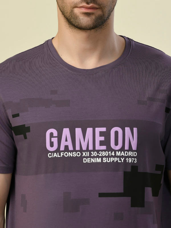 Albion Premium Cyan Mouse (Purple) Men T-Shirt