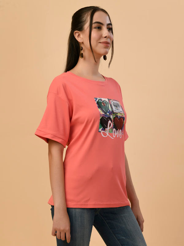 Albion Premium Ladies Pink Regular T-Shirt