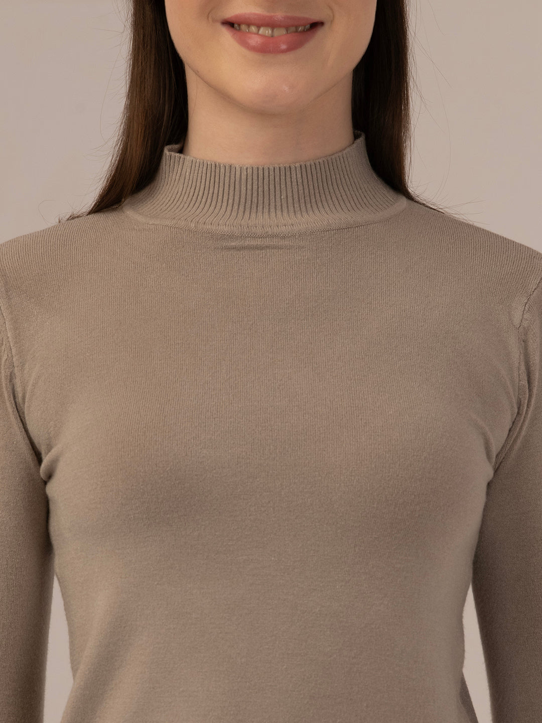 Albion Women’s Soft Woollen Sweater – Cozy Winter Wear – Beige