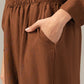ladies chicago brown  cord- set