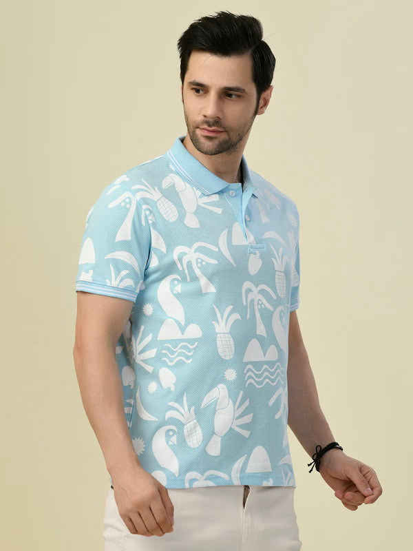 Albion Premium Cyan Sky Men T-Shirt