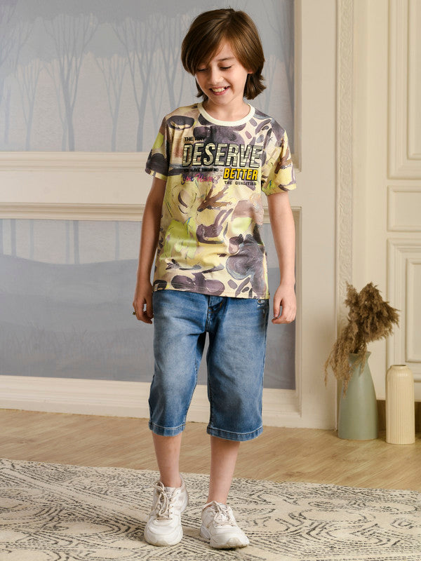 Albion Premium Boys Bambini Yellow T-shirt