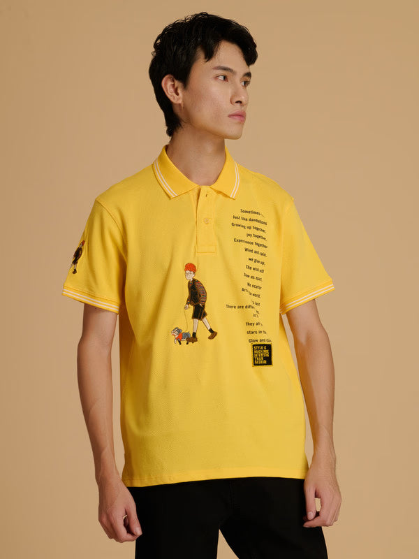 Albion Premium Men's Mango T-Shirt – Stylish Regular Fit Casual Cotton T-Shirt for Men