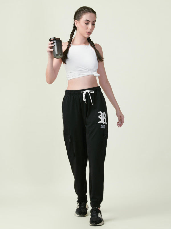 Albion Premium Ladies Cyan Black Lowers Stylish Comfortable Track Pants