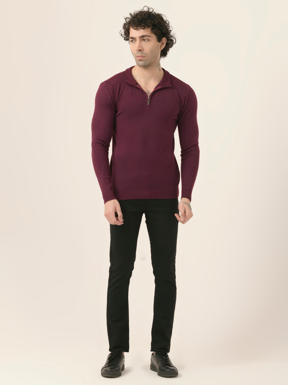 Albion Men’s Classic Fit Pullover – Durable, Stylish, and Comfortable_Wine