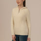 Albion Women’s Woollen Knit Hoodie – Elegant & Ultra-Soft, peach