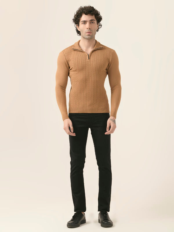 Albion Men’s Classic Fit Pullover – Durable, Stylish, and Comfortable_Brown