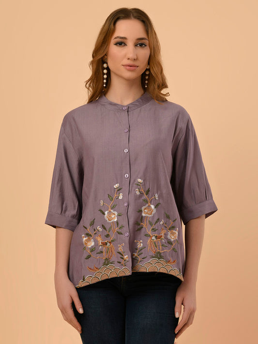 Albion Premium Ambika Purple Top