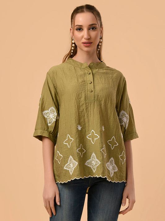 Albion Premium Ambika Green Top