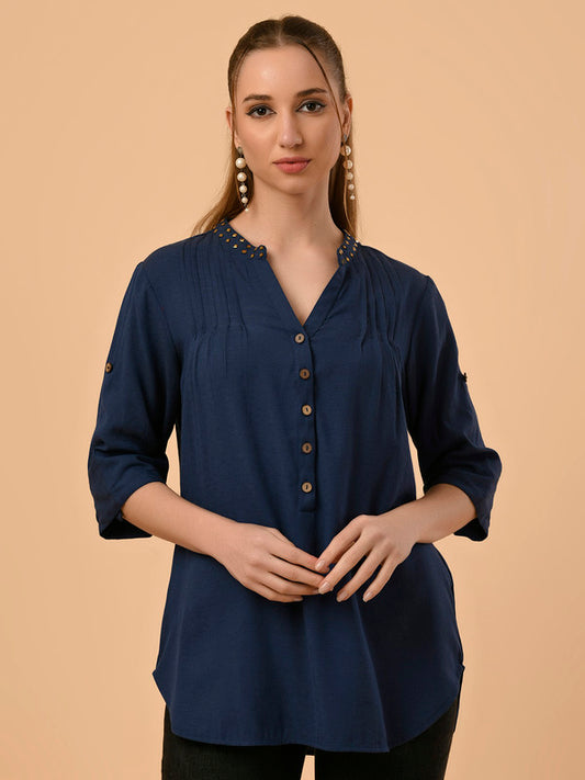 Albion Premium Just In-Time Navy Shirt
