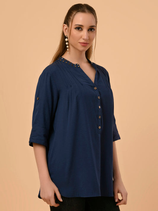 Albion Premium Just In-Time Navy Shirt