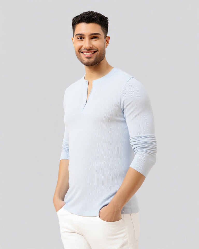 Albion Premium Men's Winter Casual Off White T-Shirt