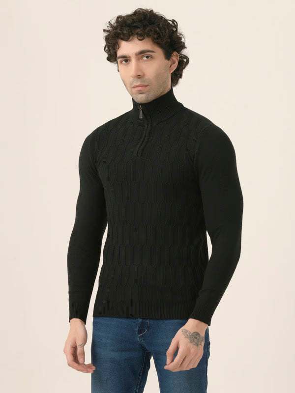 Albion Men’s Warm Pullover Sweater – Fall/Winter Essential_black