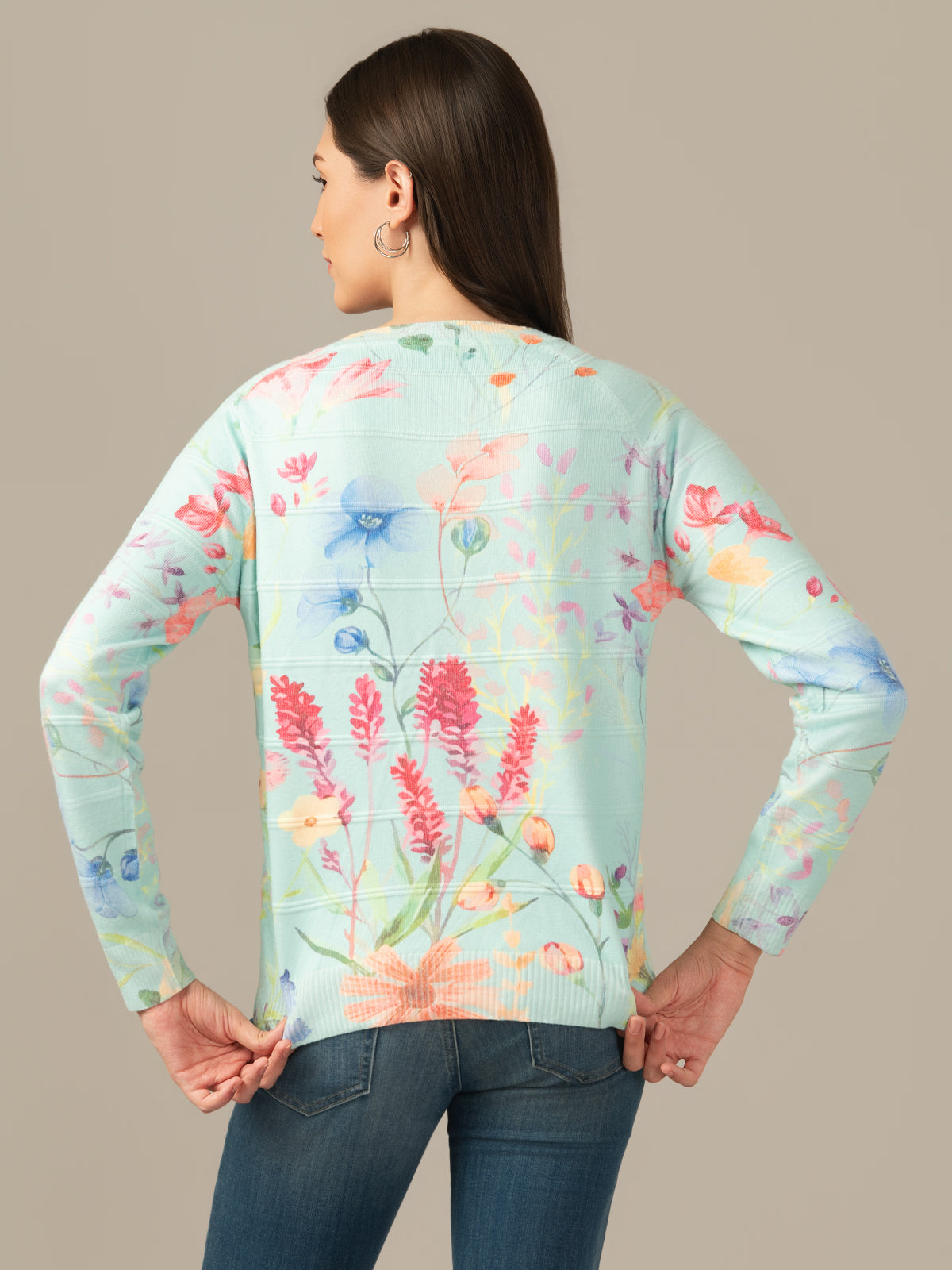 Women’s Wool Pullover Sweatshirt – Premium Comfort & Warmth Light Blue