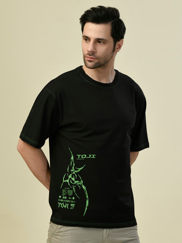 Albion Premium Cyan Black Men T-Shirt